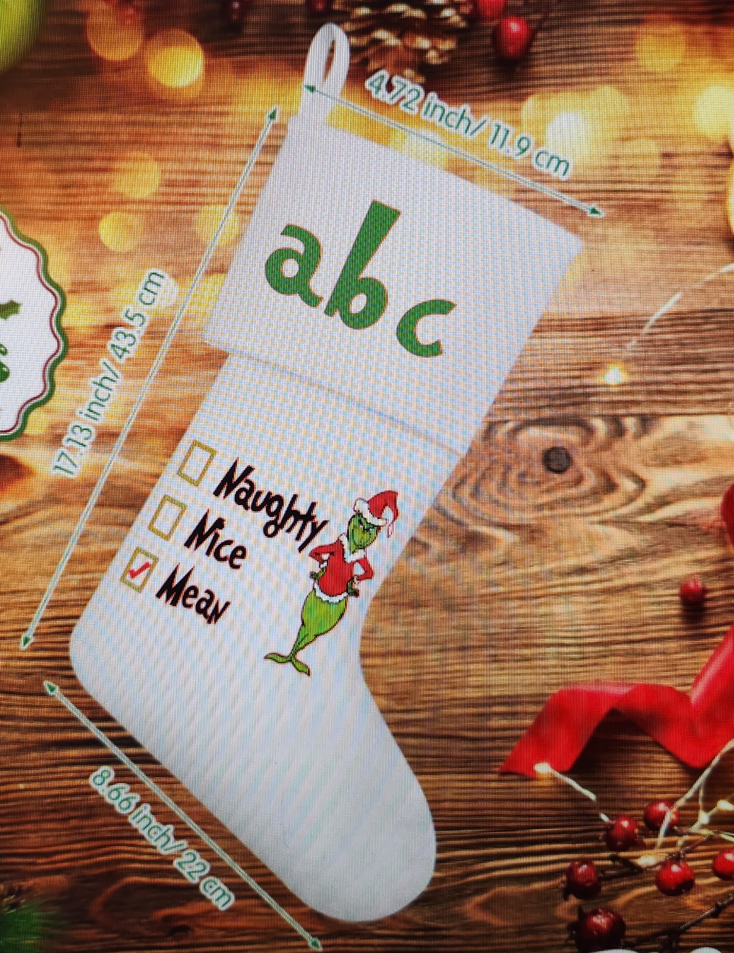 Personalized Grinch Stocking