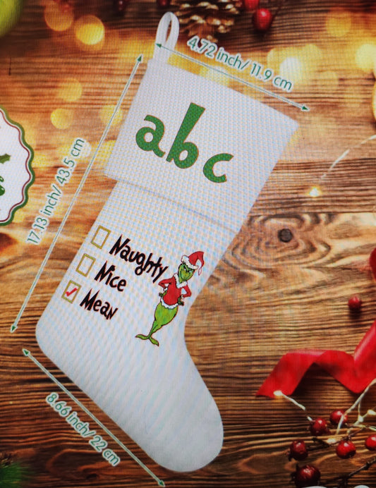 Personalized Grinch Stocking